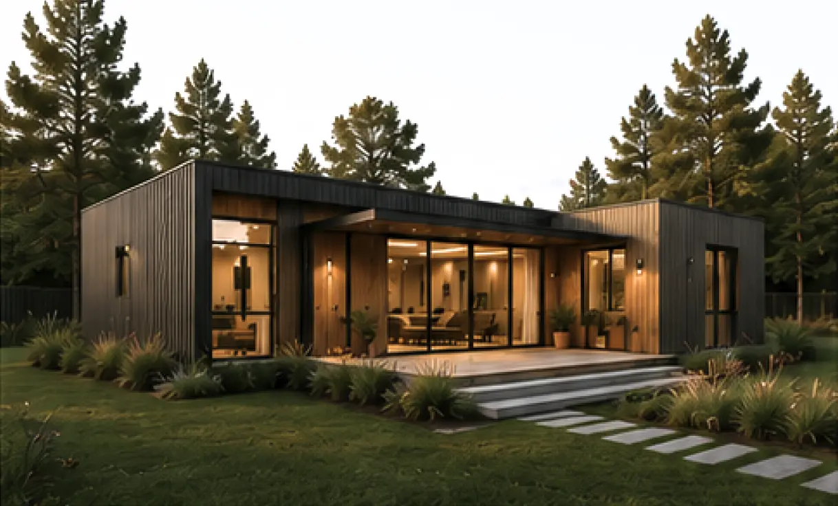 Vivienda moderna construida con paneles SIP